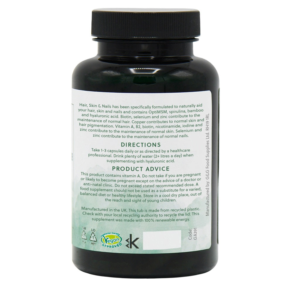 G&G Vitamins - Hair, Skin & Nails - 120 Vegan Capsules