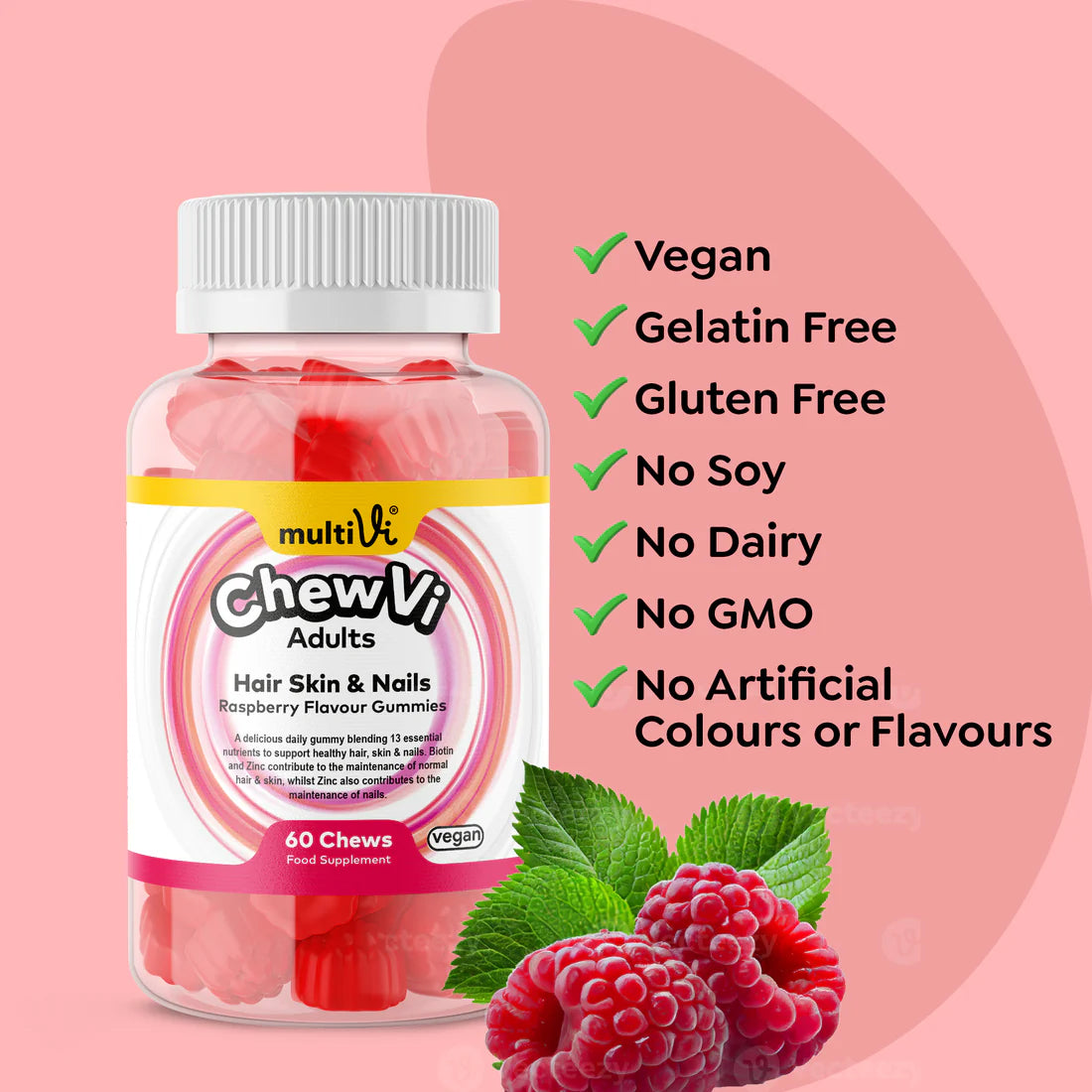 MultiVi - Hair, Skin & Nails - 60 Chewable Gummies