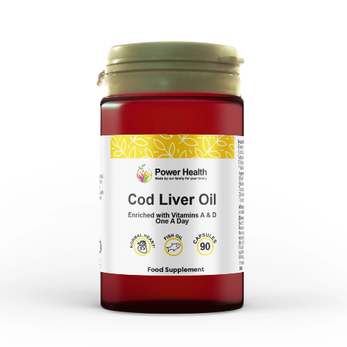 Power Health – Cod Liver Oil Enriched with Vitamins A & D – 90 Softgels