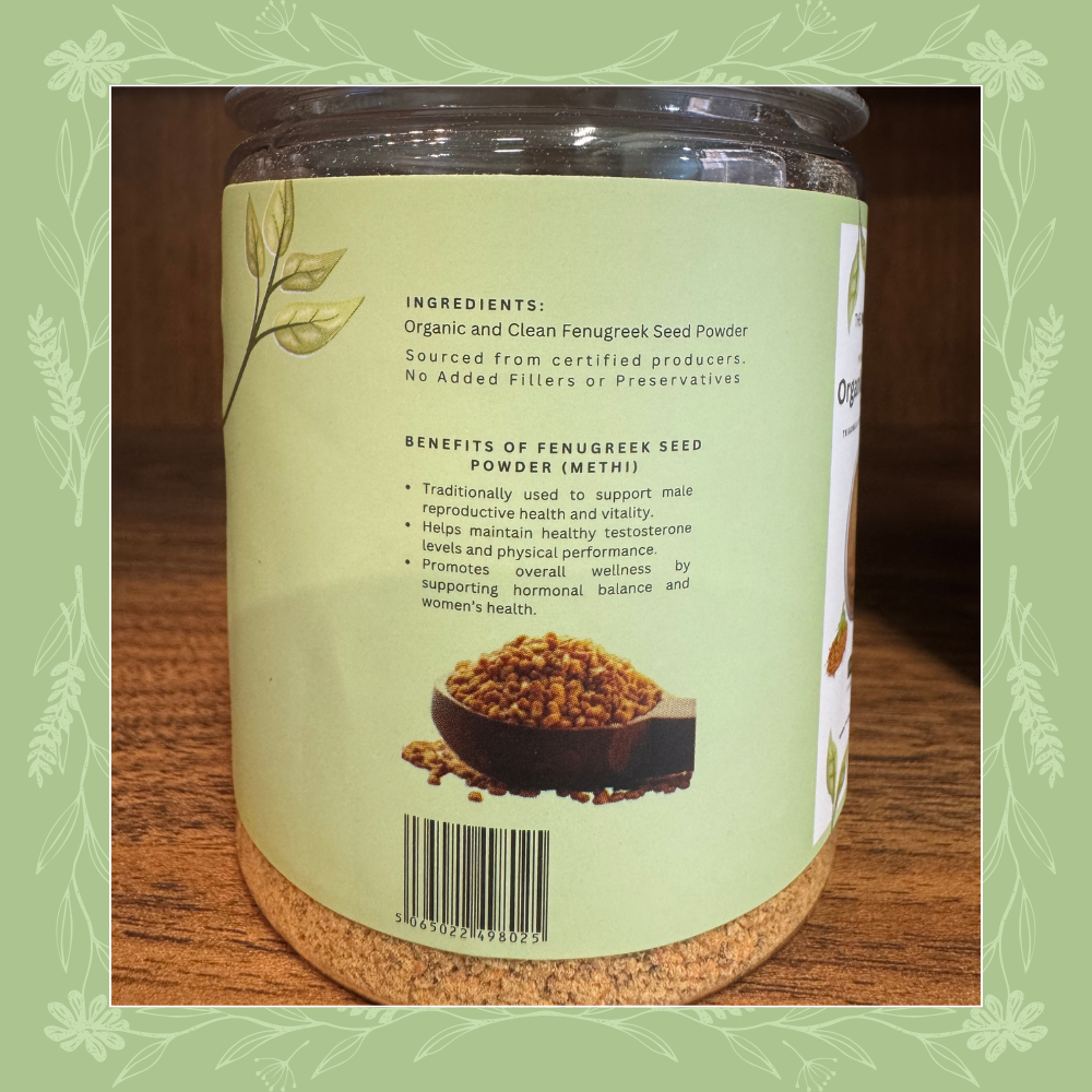 Pure Organic Fenugreek Powder – 100% Pure & Natural – 100g