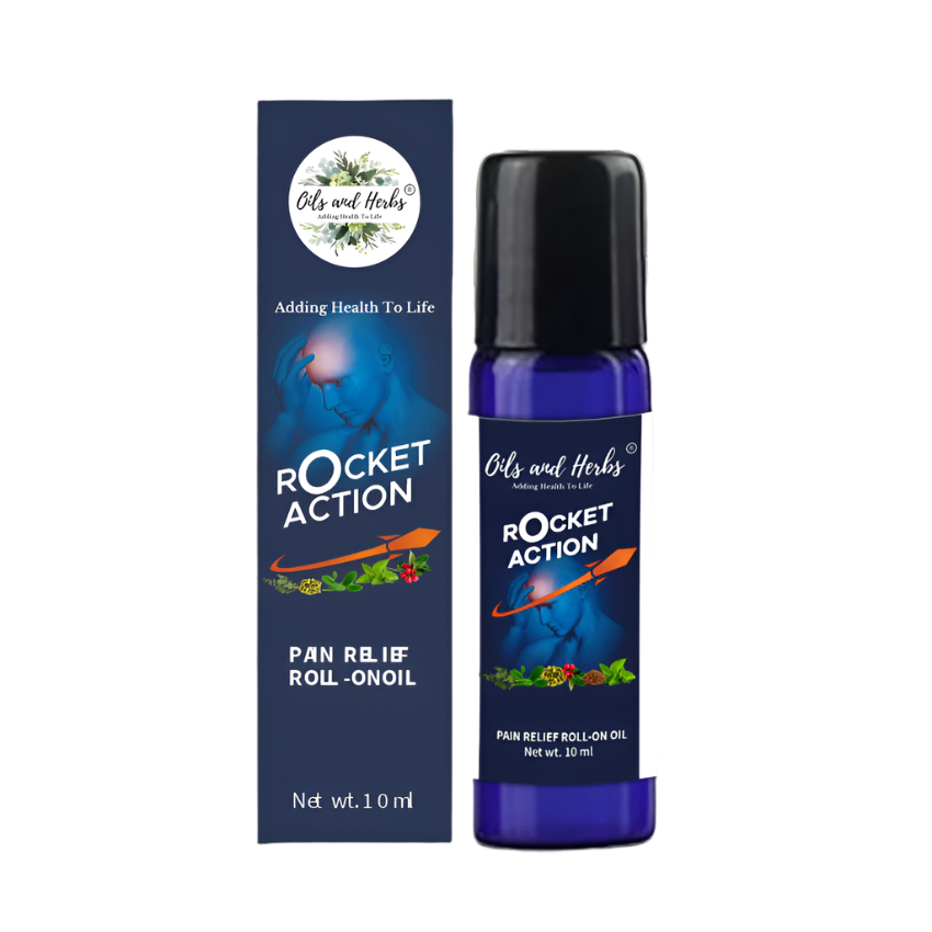 Oils & Herbs – Rocket Action Herbal Pain Relief Roll Oil – 10ml