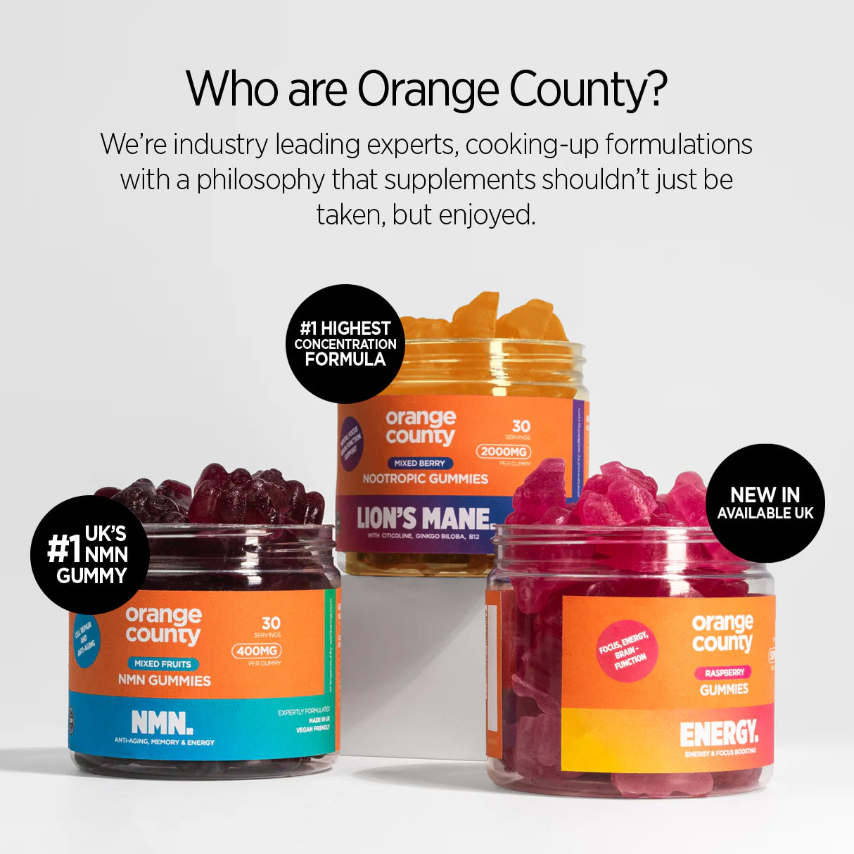 Orange County - Lion’s Mane Cognitive Boost Gummies 2000mg - 30 Servings