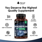 New Leaf Products - Magnesium 4-in-1 :Glycinate, Citrate, Malate, Oxide Capsules - 120 capsules