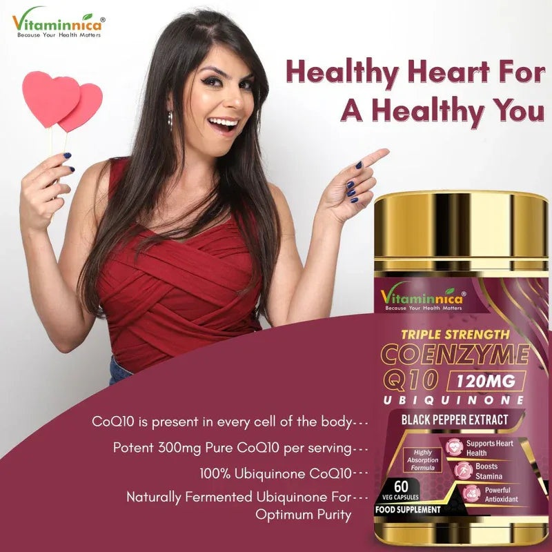 Vitaminnica Coenzyme Q10 120mg- 60 Capsules - The Wellness Store®