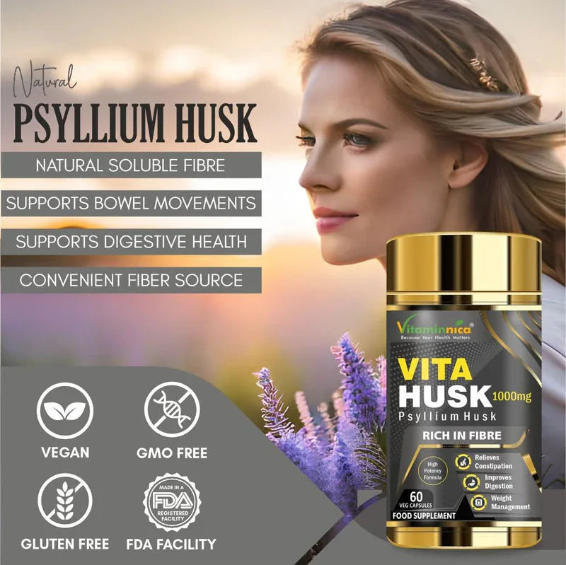 Vitaminnica Vita Husk Psyllium Husk- 60 Capsules - The Wellness Store®