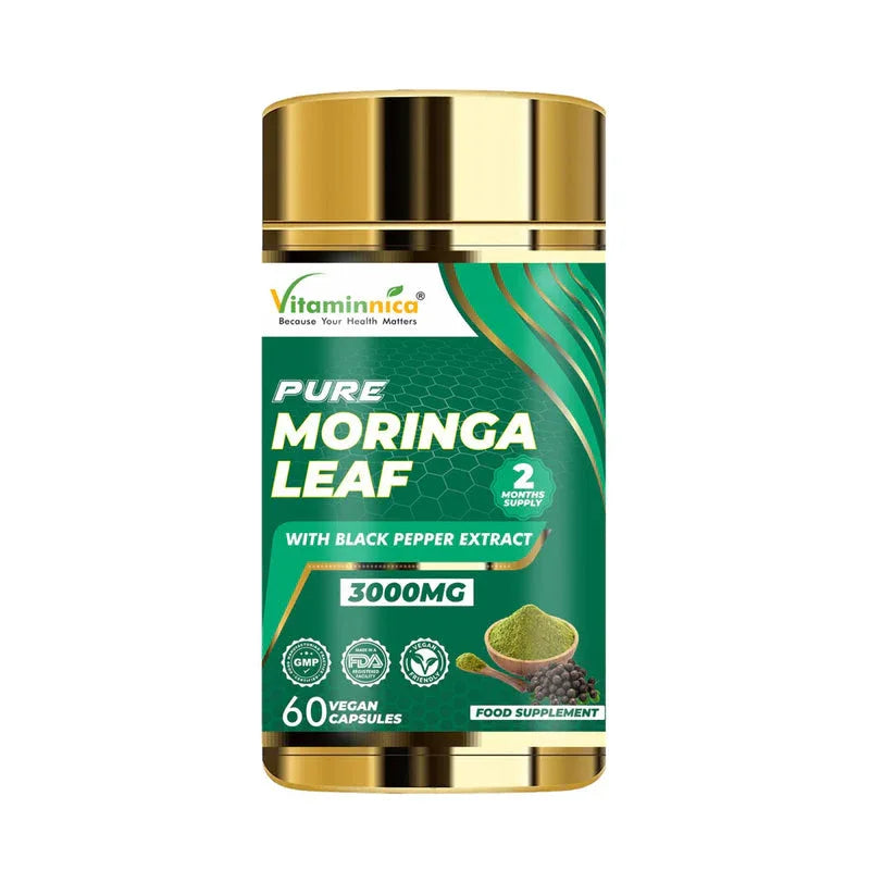 Vitaminnica Moringa Leaf – Superfood Capsules for Energy, Immunity & Balance 60 Capsules - The Wellness Store®