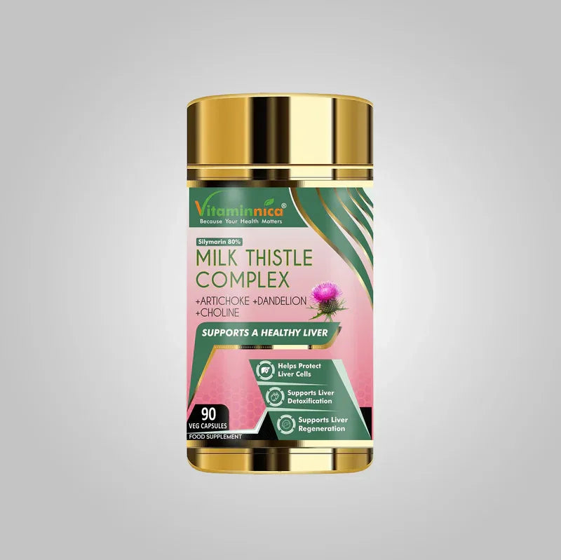 Vitaminnica Milk Thistle Complex- High Strength- 90 Capsules - The Wellness Store®