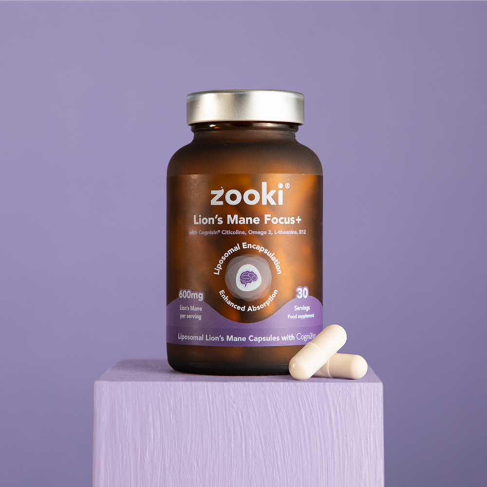 Zooki - Lion's Mane Focus+ 600mg Liposomal - 30 Vegan Capsules