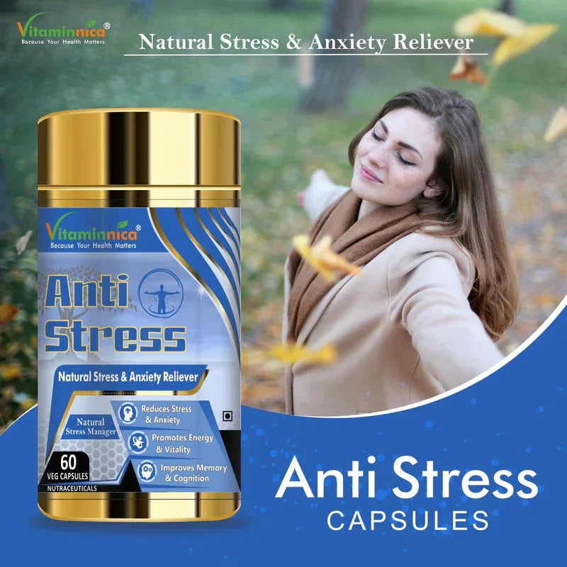 Vitaminnica Anti-Stress- Stress Reliever - 60 Capsules - The Wellness Store®