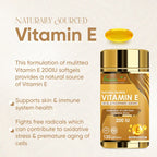 Vitaminnica Vitamin E- 120 Softgels | Antioxidant Support for Skin, Hair, Immunity & Cellular Protection - The Wellness Store®