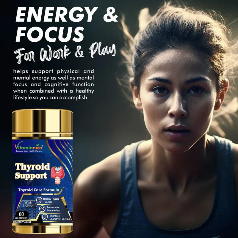 Vitaminnica Thyroid Support - Healthy Thyroid Function- 60 Capsules - The Wellness Store®