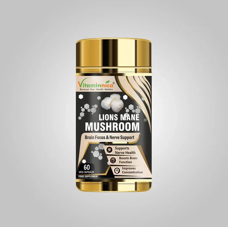 Vitaminnica Lions Mane Mushroom- 60 Capsules - The Wellness Store®
