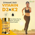 Vitaminnica Vitamin D3+K2 - Improves Bone Health- 60 Capsules - The Wellness Store®