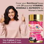 Vitaminnica Multi Vita Women (Multivitamins) - Improves Energy Levels- 60 Tablets - The Wellness Store®