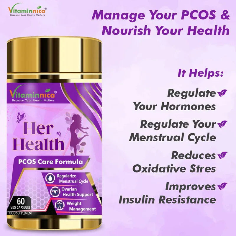 Vitaminnica Her Health PCOS Care- 60 Capsules - The Wellness Store®