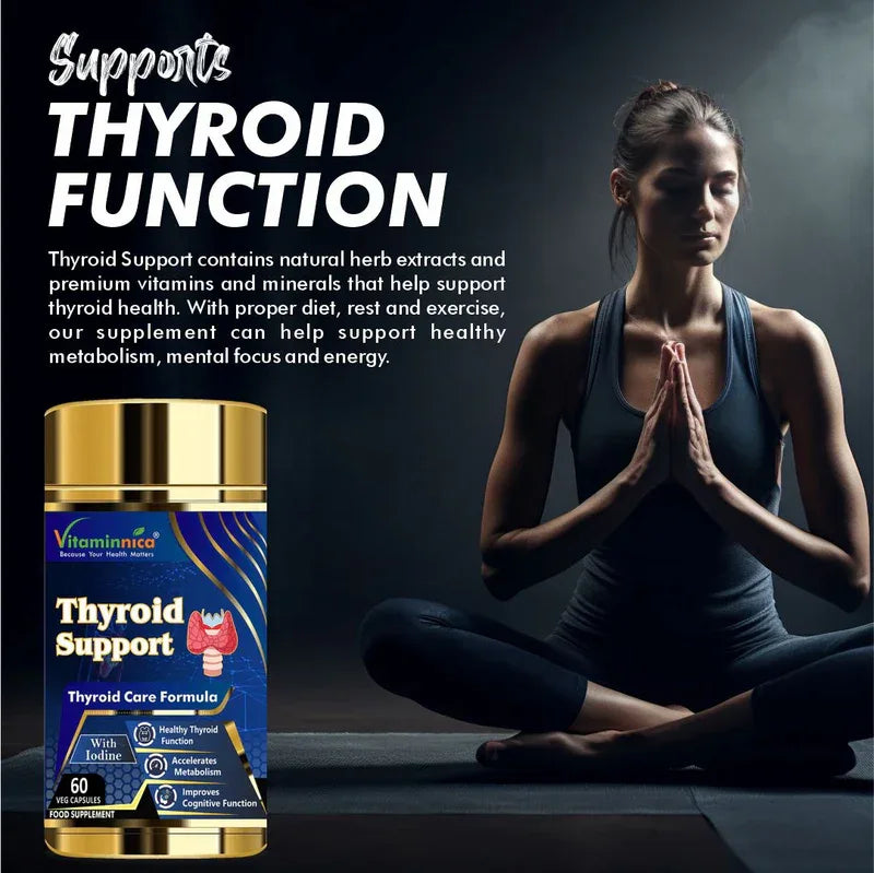 Vitaminnica Thyroid Support - Healthy Thyroid Function- 60 Capsules - The Wellness Store®
