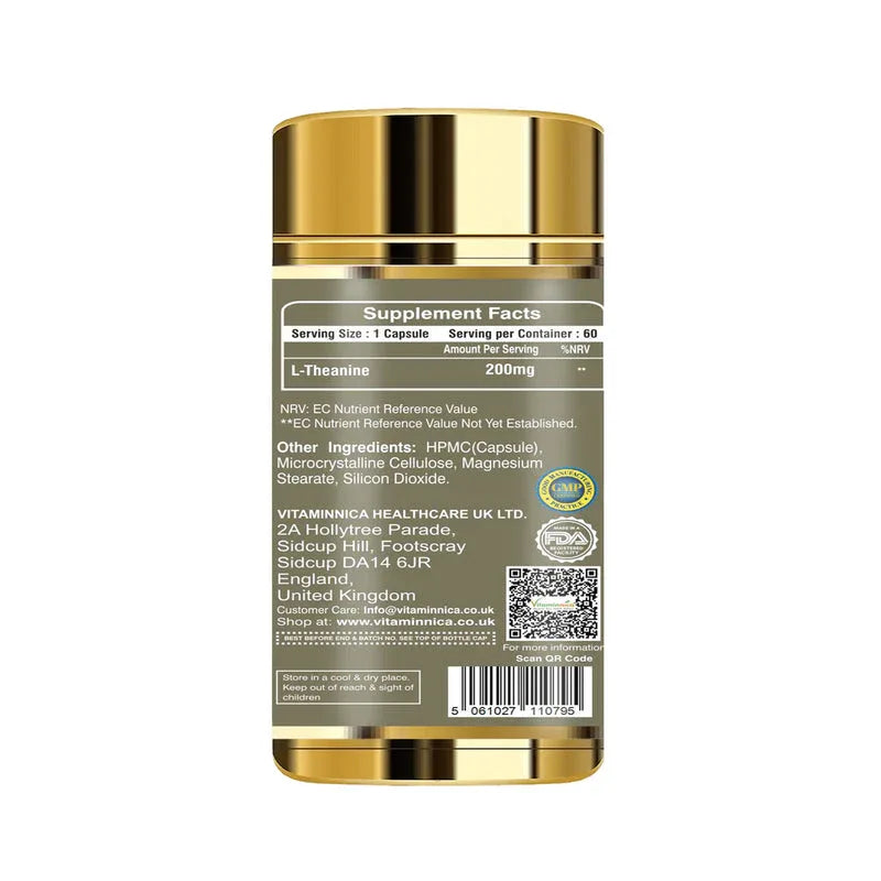 Vitaminnica L-Theanine- 60 Capsules - The Wellness Store®