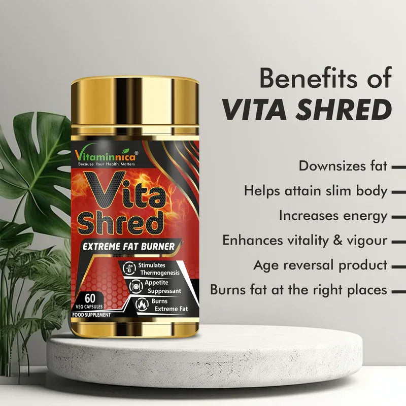 Vitaminnica Vita Shred Extreme Fat Burner- 60 Capsules - The Wellness Store®