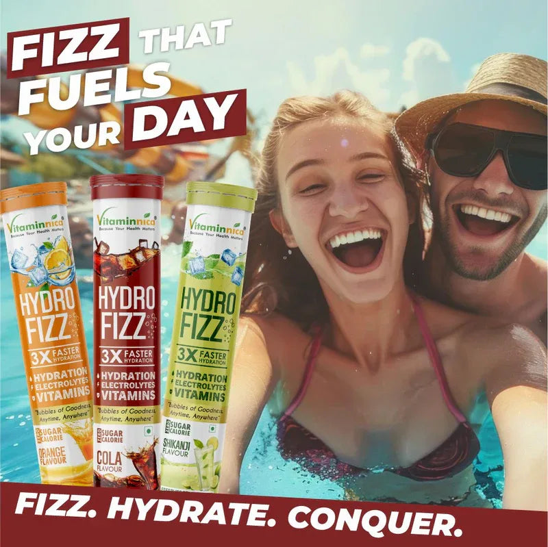 Vitaminnica Hydro Fizz- 20 Effervescent Tablets | Ultimate Hydration, Electrolytes & Vitamin Boost - The Wellness Store®