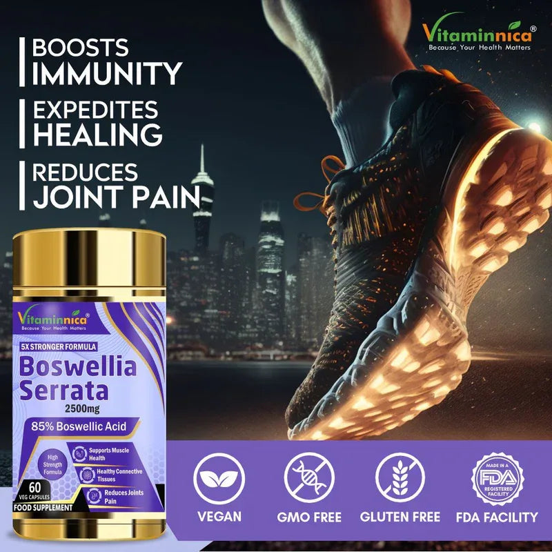 Vitaminnica Boswellia Serrata 2500mg (5:1 Extract)- 60 Vegan Capsules - The Wellness Store®