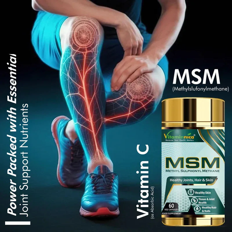 Vitaminnica Methyl Sulphonyl Methane (MSM)- 60 Capsules - The Wellness Store®