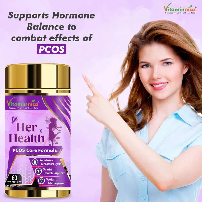 Vitaminnica Her Health PCOS Care- 60 Capsules - The Wellness Store®