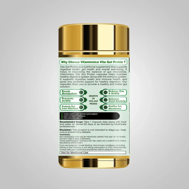 Vitaminnica Vita Gut Probio- 60 Capsules - The Wellness Store®