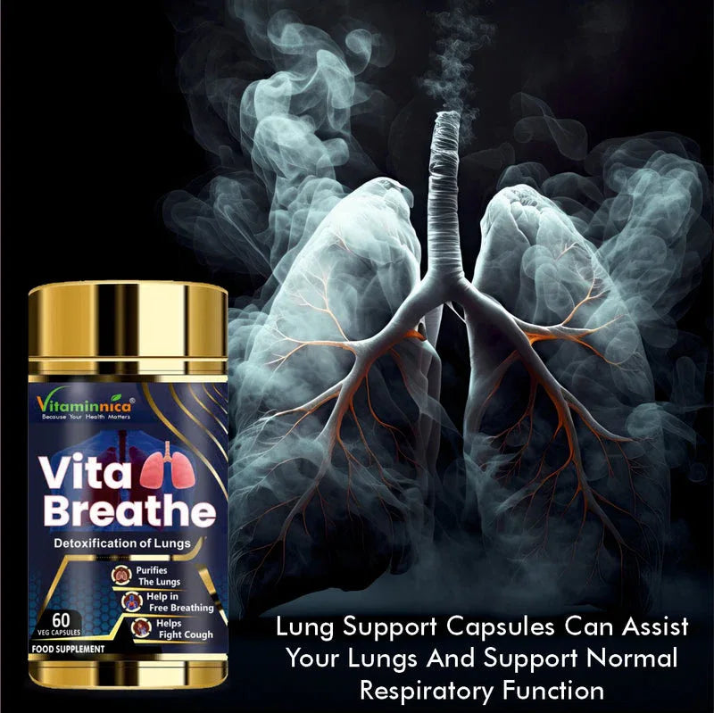 Vitaminnica Vita Breathe: Most Recommended For Lungs Support -60 Capsules - The Wellness Store®