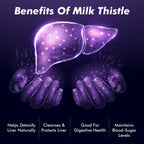 Vitaminnica Milk Thistle- Natural Liver Support- 60 Capsules - The Wellness Store®
