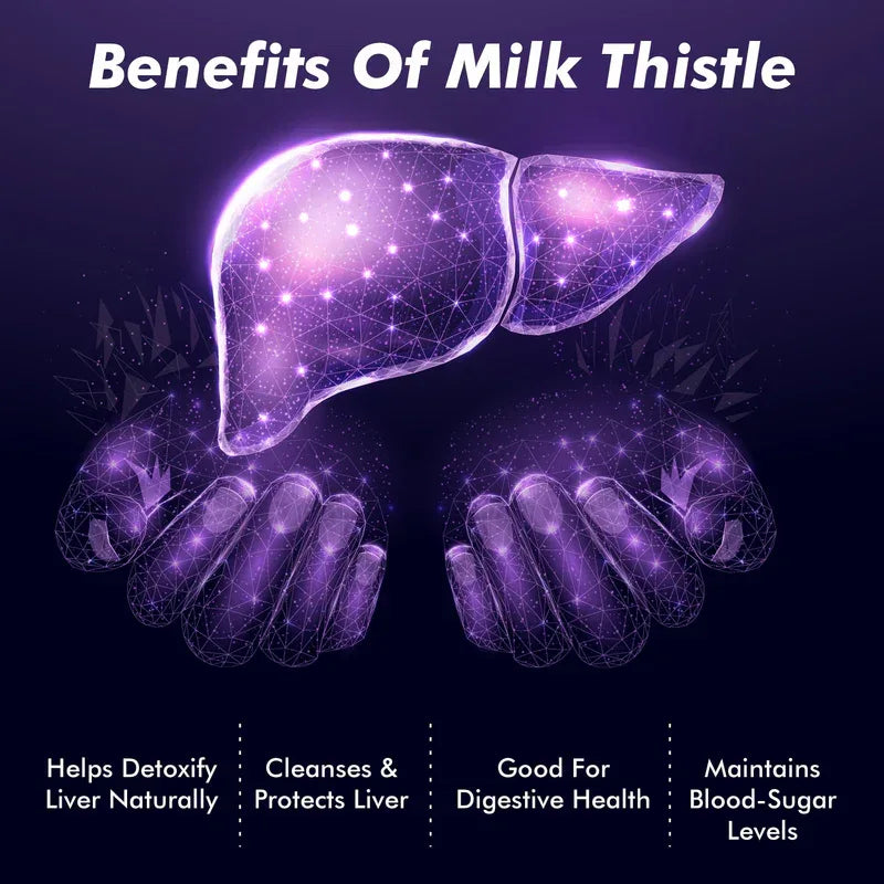 Vitaminnica Milk Thistle- Natural Liver Support- 60 Capsules - The Wellness Store®