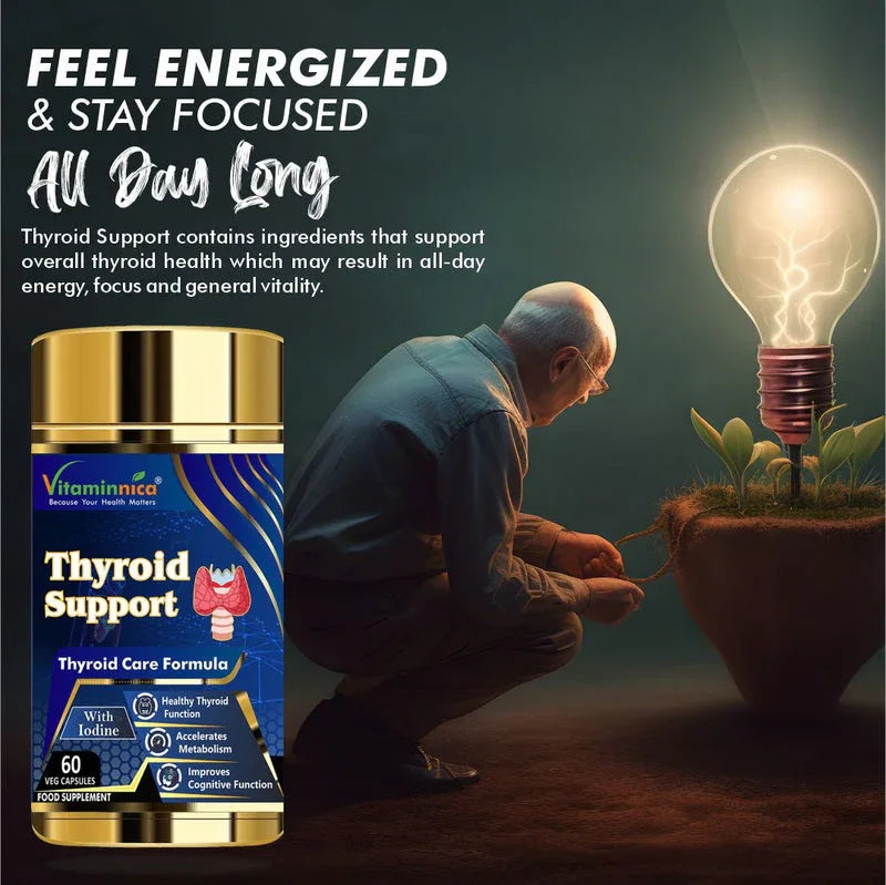Vitaminnica Thyroid Support - Healthy Thyroid Function- 60 Capsules - The Wellness Store®