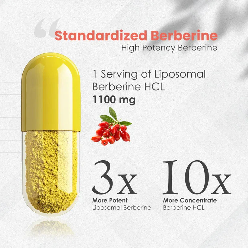 Vitaminnica Berberine HCL Capsules –1100 mg | Blood Sugar Balance, Metabolic Health & Weight Support | 60 Veg Capsules - The Wellness Store®