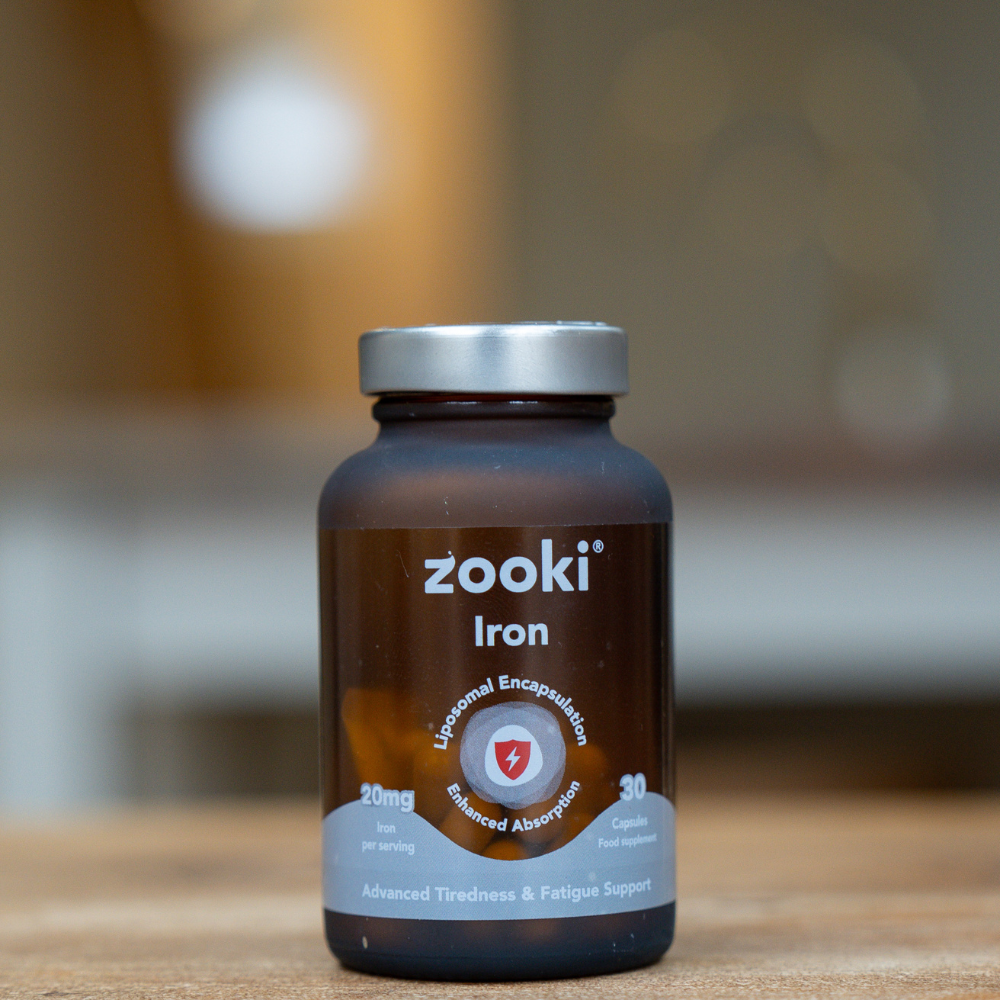 Zooki - Iron 100mg Liposomal Bisglycinate - 30 Vegan Capsules