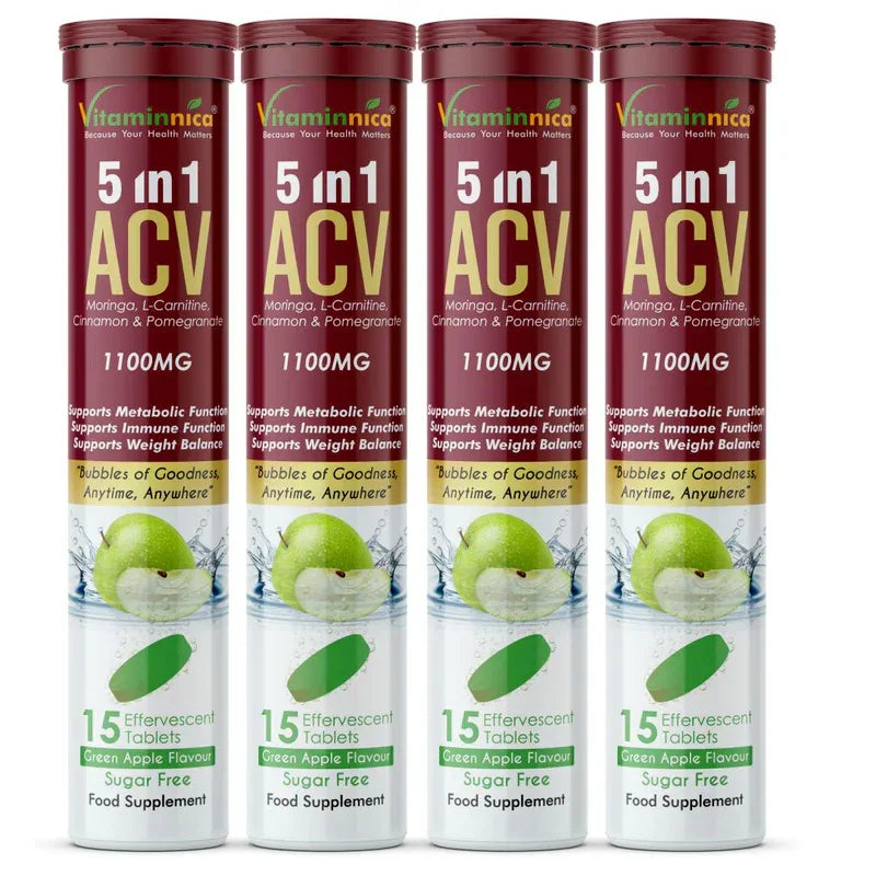 Vitaminnica ACV 5-in-1- | 15 Effervescent Tablets – Ultimate Detox & Metabolism Booster - The Wellness Store®