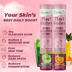 Vitaminnica Gluta Boost 11-in-1 Effervescent Tablets | Japanese L-Glutathione, Collagen, Vitamin C, Biotin & Hyaluronic Acid | Skin Radiance & Beauty Supplement | 15 Tablets - The Wellness Store®