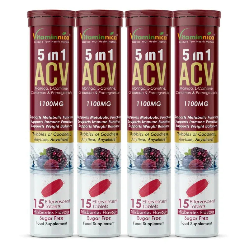 Vitaminnica ACV 5-in-1- | 15 Effervescent Tablets – Ultimate Detox & Metabolism Booster - The Wellness Store®