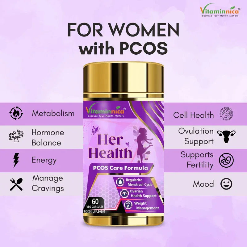 Vitaminnica Her Health PCOS Care- 60 Capsules - The Wellness Store®