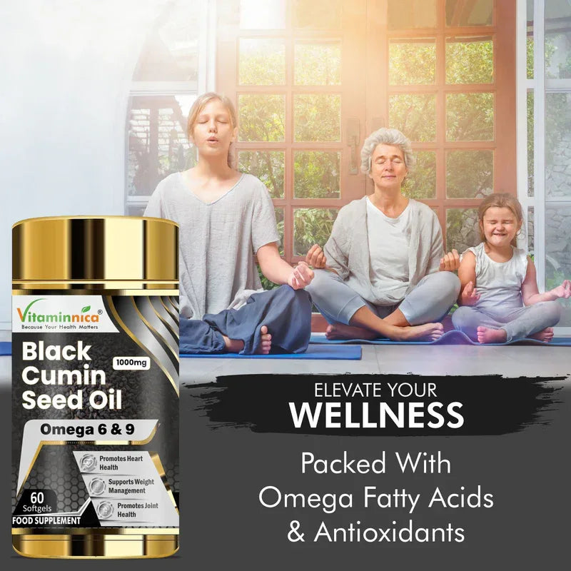Vitaminnica Black Cumin Seed Oil 1000mg - 60 Capsules - The Wellness Store®