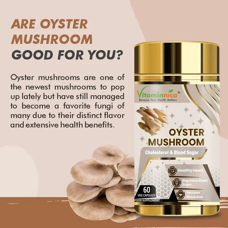 Vitaminnica Oyster Mushroom- 60 Capsules - The Wellness Store®