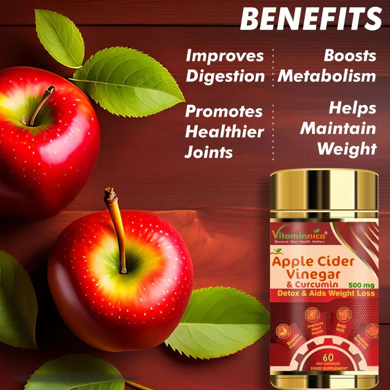 Vitaminnica Apple Cider Vinegar- Healthy Gut- 60 Capsules - The Wellness Store®