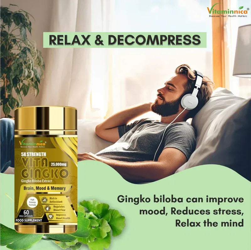 Vitaminnica Vita Gingko 500mg- 60 Capsules - The Wellness Store®