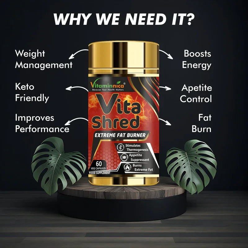 Vitaminnica Vita Shred Extreme Fat Burner- 60 Capsules - The Wellness Store®