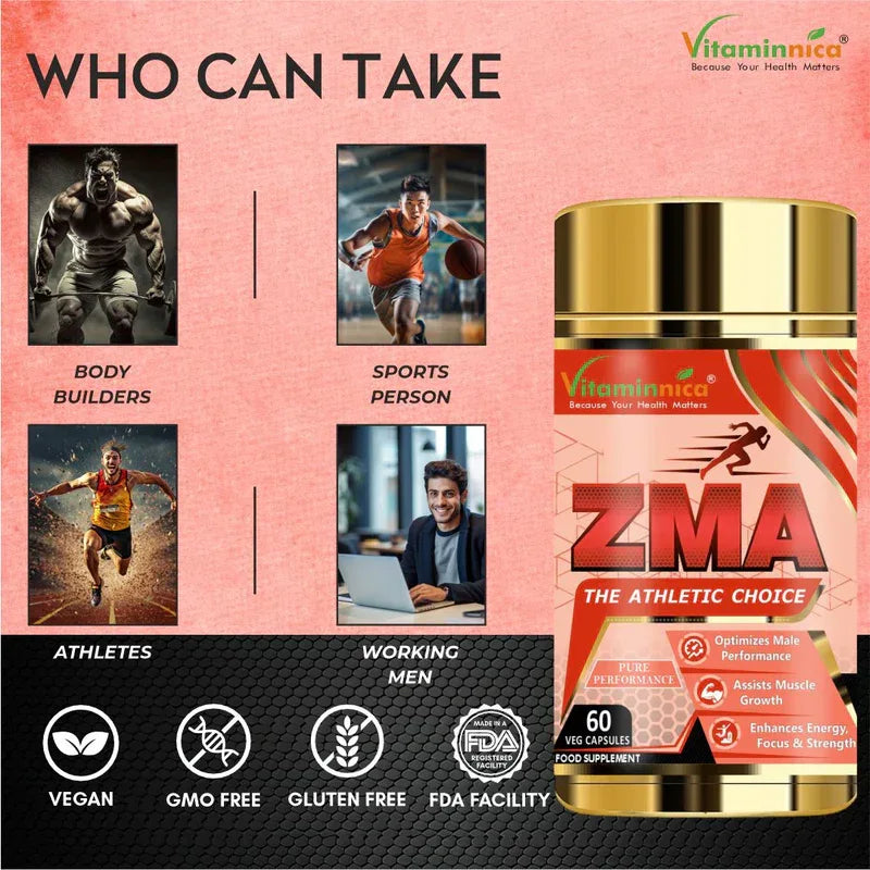 Vitaminnica ZMA - Sports Recovery- 60 Capsules - The Wellness Store®