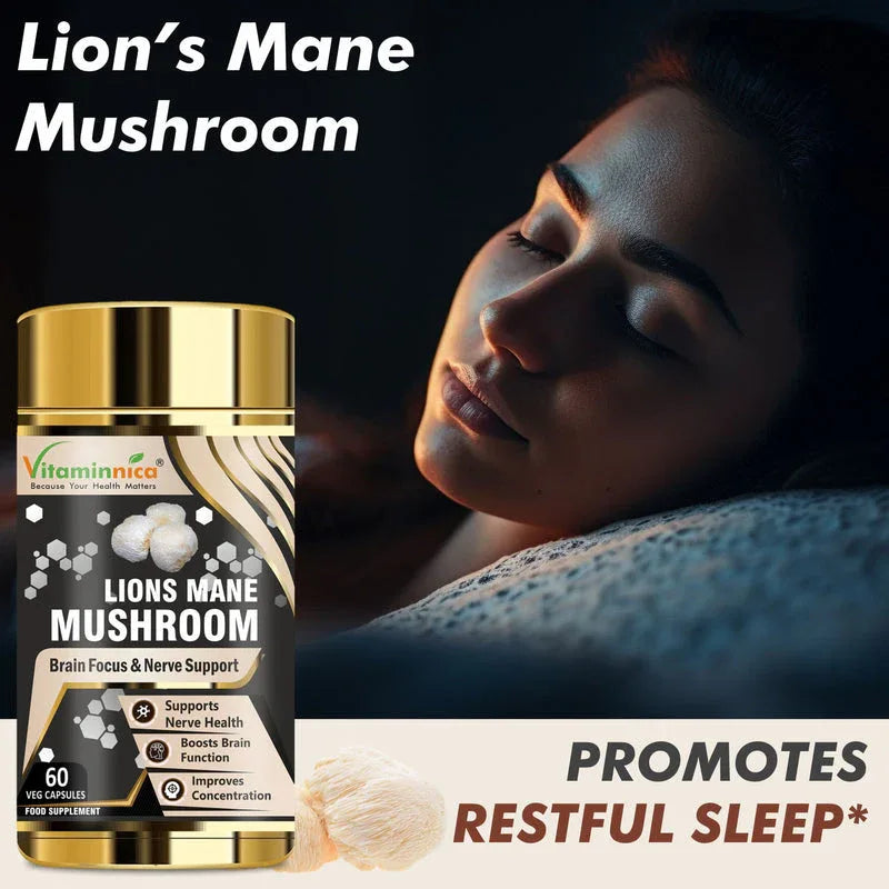 Vitaminnica Lions Mane Mushroom- 60 Capsules - The Wellness Store®