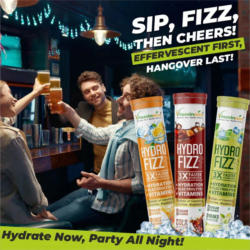 Vitaminnica Hydro Fizz- 20 Effervescent Tablets | Ultimate Hydration, Electrolytes & Vitamin Boost - The Wellness Store®