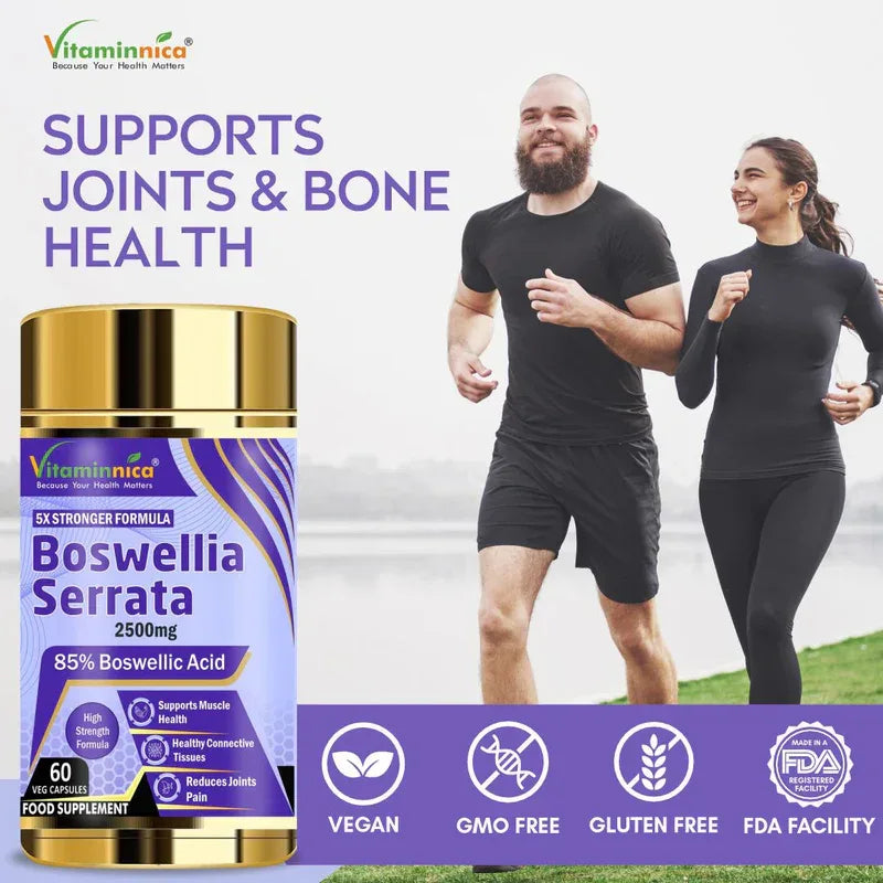 Vitaminnica Boswellia Serrata 2500mg (5:1 Extract)- 60 Vegan Capsules - The Wellness Store®