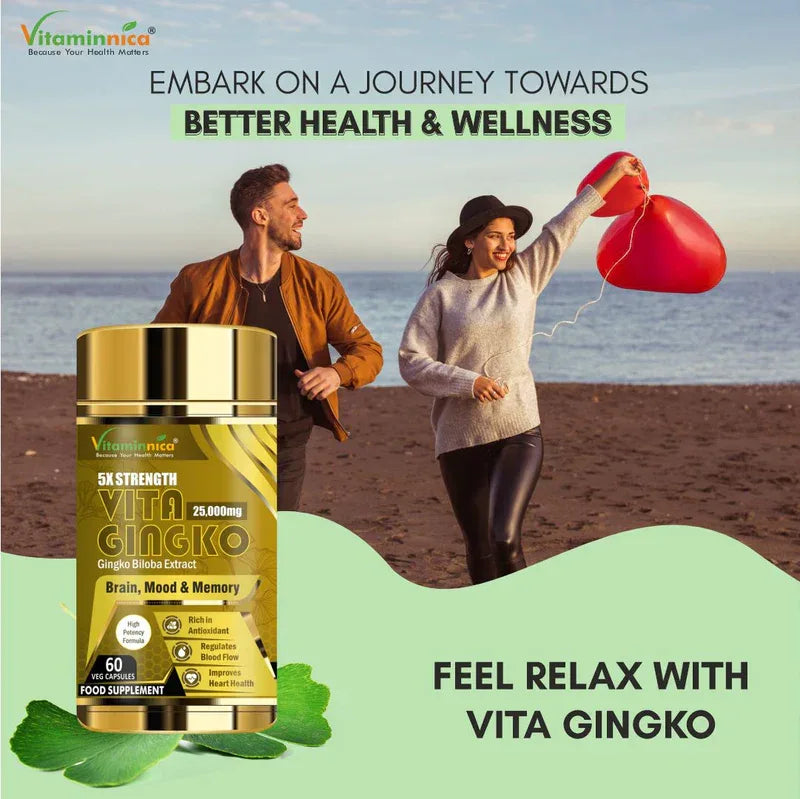 Vitaminnica Vita Gingko 500mg- 60 Capsules - The Wellness Store®