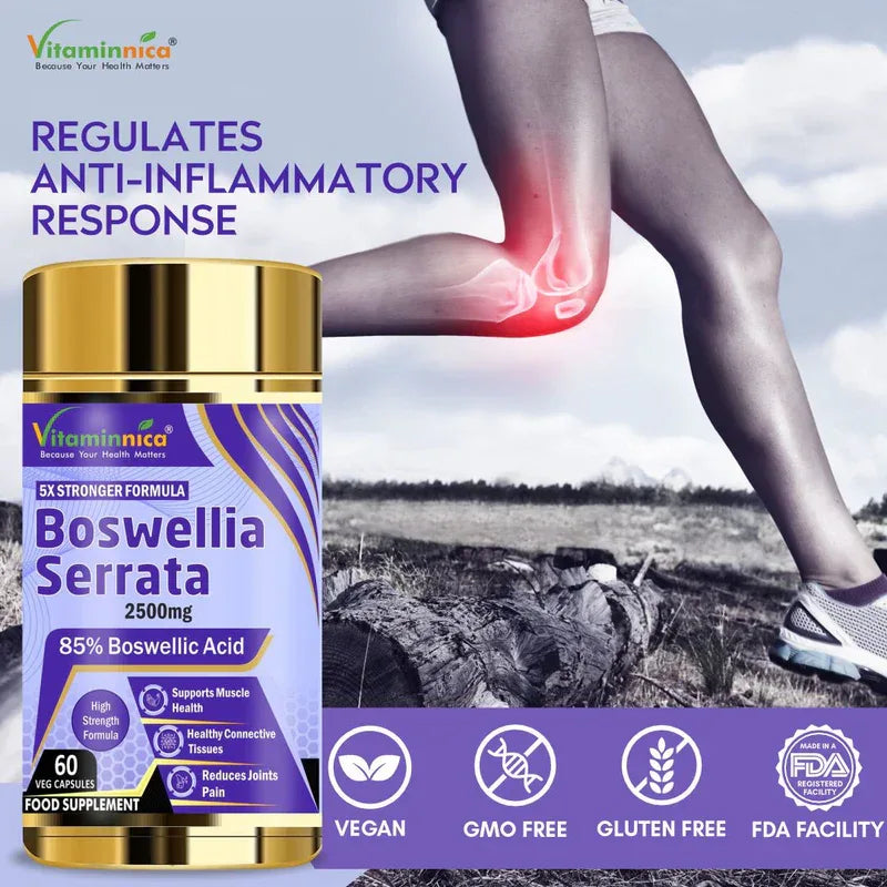 Vitaminnica Boswellia Serrata 2500mg (5:1 Extract)- 60 Vegan Capsules - The Wellness Store®