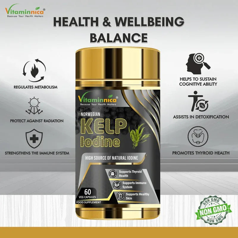 Vitaminnica Norwegian Kelp Iodine- 60 Capsules - The Wellness Store®