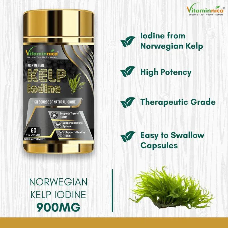 Vitaminnica Norwegian Kelp Iodine- 60 Capsules - The Wellness Store®